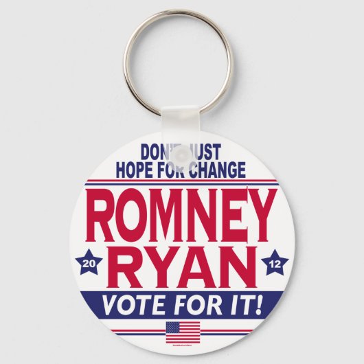 Romney Ryan Hope Change Sleutelhanger (Voorkant)