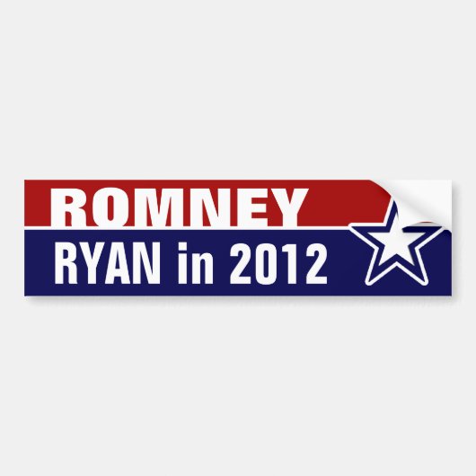 Romney Ryan in 2012 Bumpersticker (Voorkant)