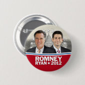 Romney Ryan - Jugate met  Witte Huis Ronde Button 5,7 Cm (Voorkant /achterkant)