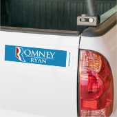 Romney Ryan Logo Bumpersticker Light Blue (Op Truck)