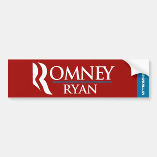Romney Ryan Logo Bumpersticker Red