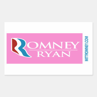 Romney Ryan Logo Sticker Pink