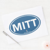 Romney Ryan Mitt Sticker Oval (bleu) (Enveloppe)