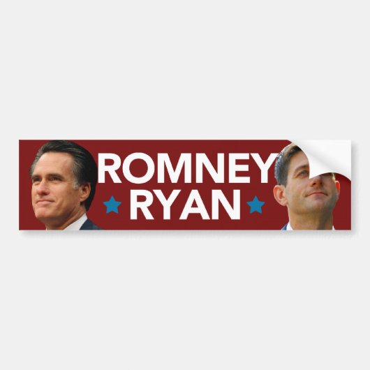 Romney Ryan Portrait Bumpersticker (Voorkant)