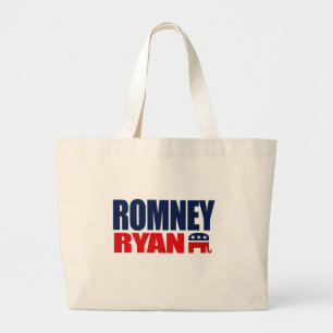 ROMNEY RYAN TICKET 2012.png Grote Tote Bag
