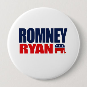 ROMNEY RYAN TICKET 2012.png Ronde Button 4,0 Cm