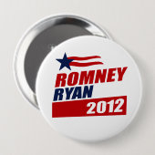 ROMNEY RYAN VP STAR BANNER.png Ronde Button 4,0 Cm (Voorkant /achterkant)