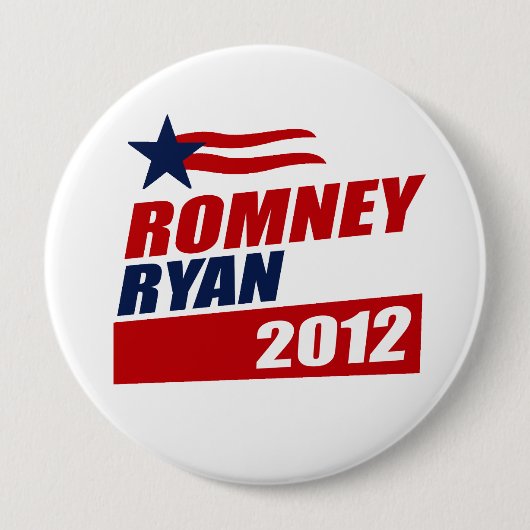 ROMNEY RYAN VP STAR BANNER.png Ronde Button 4,0 Cm (Voorkant)