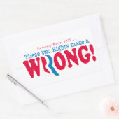 Romney Ryan Wrong Rechthoekige Sticker (Envelop)