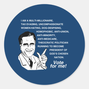 Romney Stem op Me.png Ronde Sticker