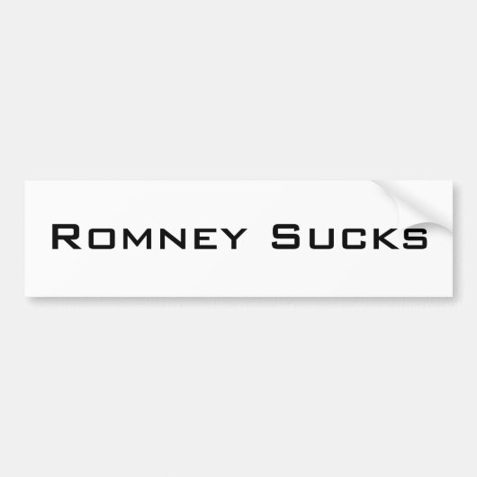 Romney Sucks Bumpersticker (Voorkant)