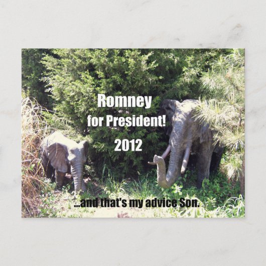 Romney voor President - 2012 Briefkaart (Voorkant)