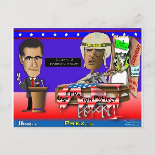 Romney vs. Command O Briefkaart (Voorkant)