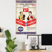 Romney Vs Obama American Elections 2012 Boxing Pos Poster (Thuiskantoor)