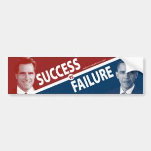 Romney Vs. Obama - Succesvol Vs. Mislukking Bumpersticker