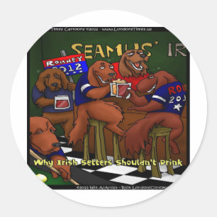 Romney's Ierse setters Grappige Stickers