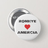 Romnye Luvs Amercia Pinback Pin Ronde Button 5,7 Cm (Voorkant /achterkant)