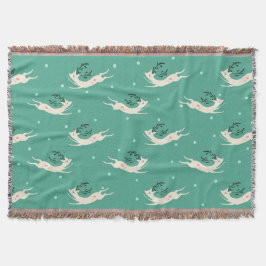 Rompin' Reindeer Pattern Blanket Deken