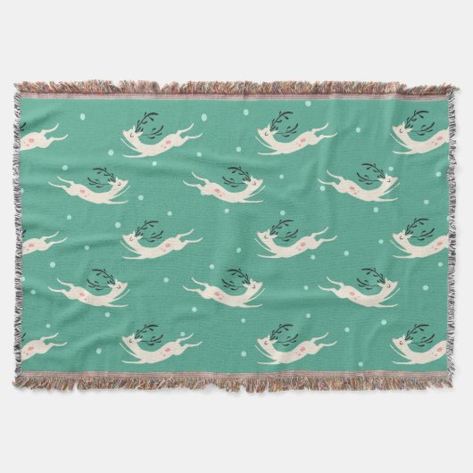 Rompin' Reindeer Pattern Blanket Deken (Voorkant)