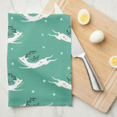 Rompin' Reindeer Pattern Theedoek (Quarter Fold)