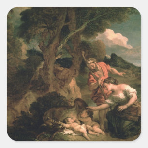 Romulus en Remus Vierkante Sticker