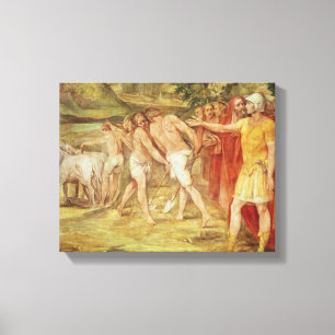 Romulus markeert de grenzen van Rome Canvas Afdruk