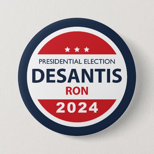 Ron DeSantis 2024 Ronde Button 7,6 Cm (Voorkant)