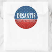 Ron DeSantis 2024 - sterren en strepen design Ronde Sticker (Tas)