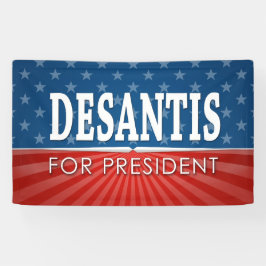 Ron DeSantis 2024 - sterren en strepen design Spandoek