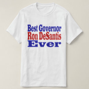 Ron DeSantis beste gouverneur ooit rode blauwe tek T-shirt