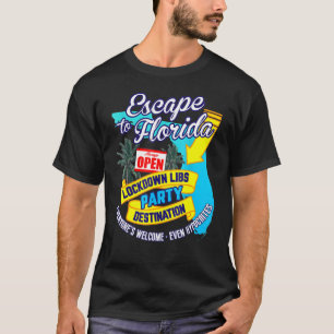 Ron Desantis Campaign Escape to Florida Lockdown L T-shirt