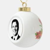 Ron DeSantis keramiekkerstversiering Keramische Bal Ornament (Rechts)