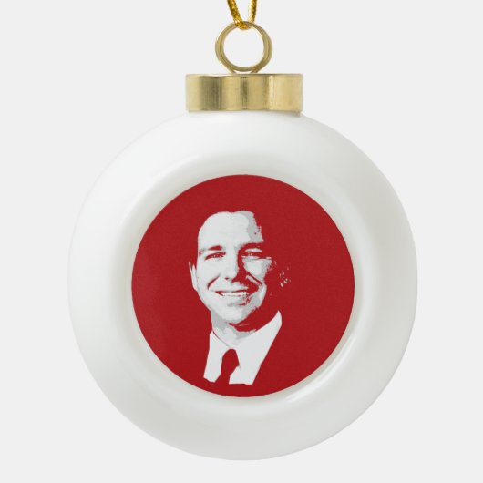 RON DESANTIS KERAMISCHE BAL ORNAMENT (Voorkant)