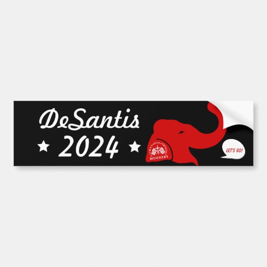 Ron DeSantis voor President 2024 Bumpersticker (Voorkant)
