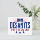 Ron DeSantis voor President 2024 - Campagne Briefkaart (Staand voorkant)