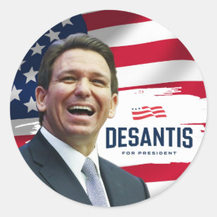 Ron DeSantis voor President 2024 Ronde Sticker