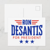 Ron DeSantis voor President - Campagne Briefkaart (Voorkant / Achterkant)