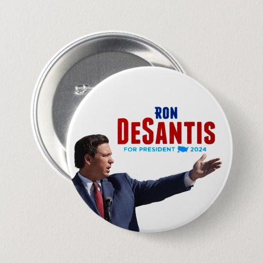Ron DeSantis voor President Ronde Button 7,6 Cm (Voorkant /achterkant)