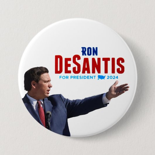 Ron DeSantis voor President Ronde Button 7,6 Cm (Voorkant)