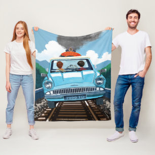 Ron & HARRY POTTER™ in vliegende auto naar HOGWART Fleece Deken