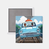 Ron & HARRY POTTER™ in vliegende auto naar HOGWART Magneet (Voorkant / Achterkant)