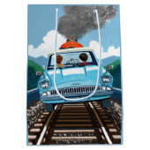 Ron & HARRY POTTER™ in vliegende auto naar HOGWART Medium Cadeauzakje (Achterkant)