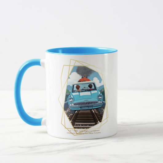 Ron & HARRY POTTER™ in vliegende auto naar HOGWART Mok (Links)