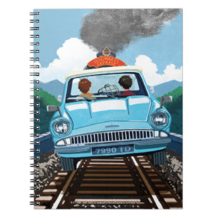 Ron & HARRY POTTER™ in vliegende auto naar HOGWART Notitieboek