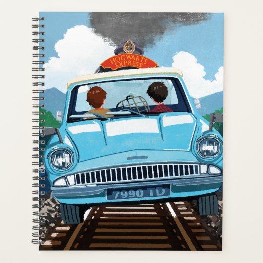 Ron & HARRY POTTER™ in vliegende auto naar HOGWART Planner (Voorkant)