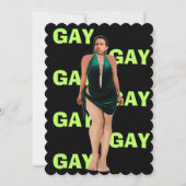 Ron niet zeggen gay deSantis in drag Notecard Feestdagenkaart (Voorkant)