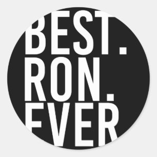 Ron ooit grappige mannen vaders cadeau idee uitvoe ronde sticker