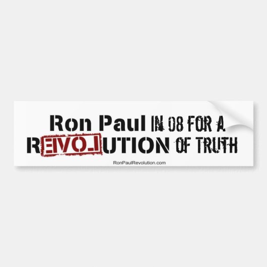 Ron Paul 08 Bumpersticker (Voorkant)