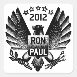 Ron Paul 2012 Black Eagle Vierkante Sticker