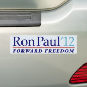 Ron Paul 2012 Bumpersticker (Op auto)